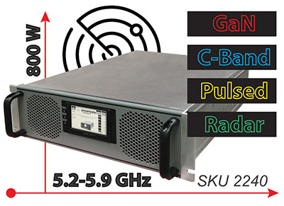 C Band Pulsed GaN SSPA for RadarInnovative C-Band GaN Pulsed Amplifier for Radar SKU 2240